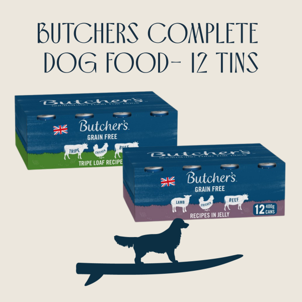 12 tins Butchers Dog Food